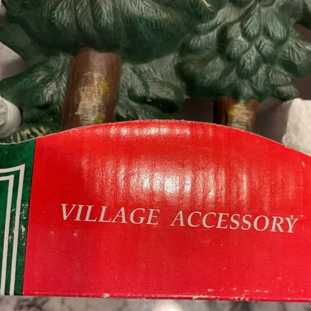 Vtg 1994 Santa's Best Christmas In Vermont Hand Painted Trees Christmas 12